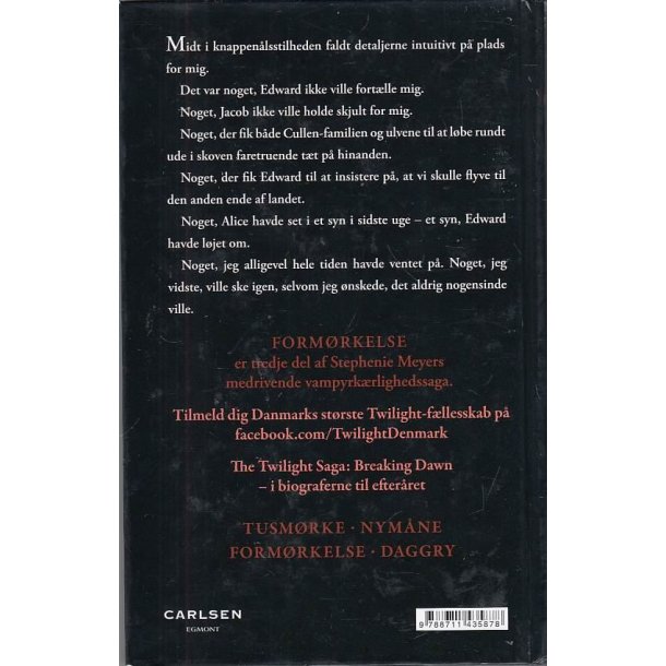 Form�rkelse - Twilight sagaen (Bog)