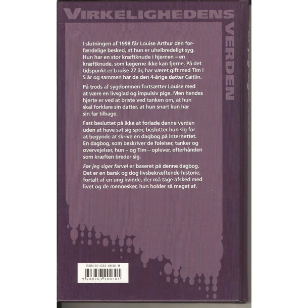 F�r jeg siger farvel (Bog)