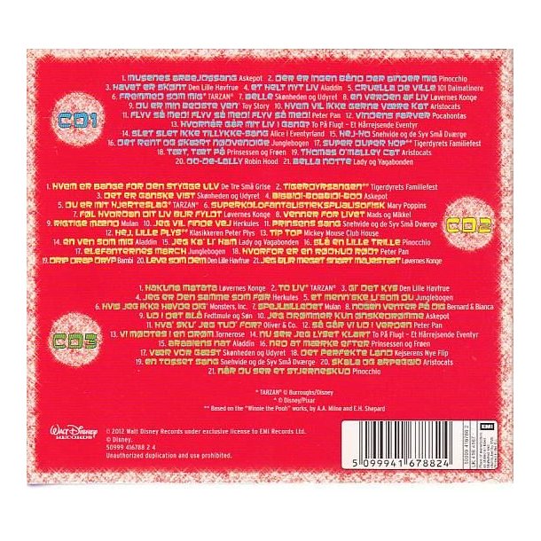 Alle de bedste danske Disney sange (CD)