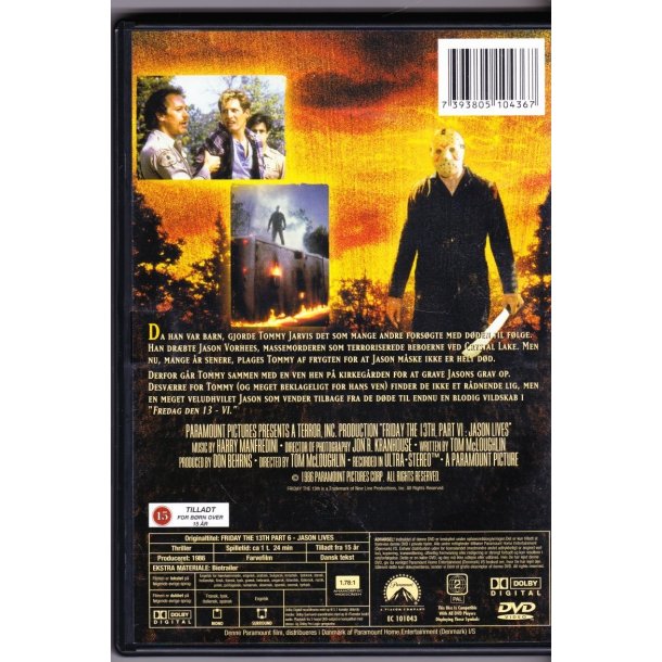 Fredag den 13 - 6 Jason lives (DVD)