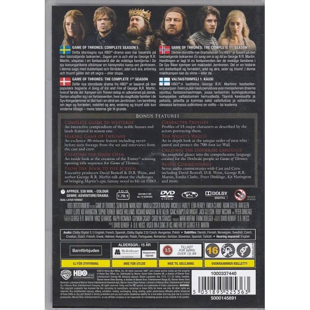 Game of Thrones - S�son 1 (DVD)