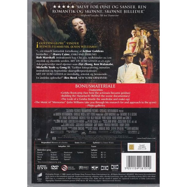 Mit liv som Geisha (DVD)