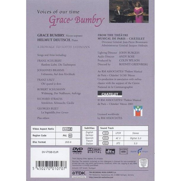 Voices of our time - Grace Bumbry (DVD)