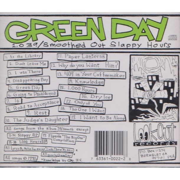 1,039/Smoothed out slappy hours  (CD)