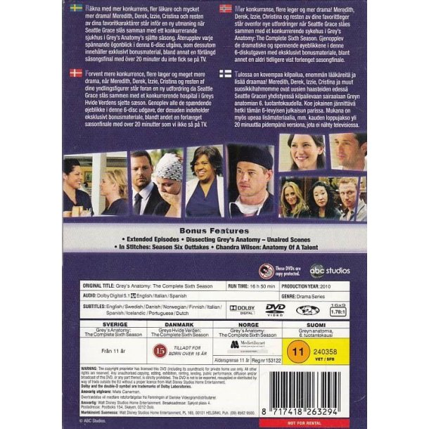 Grey's Anatomy - S�son 6 (DVD)