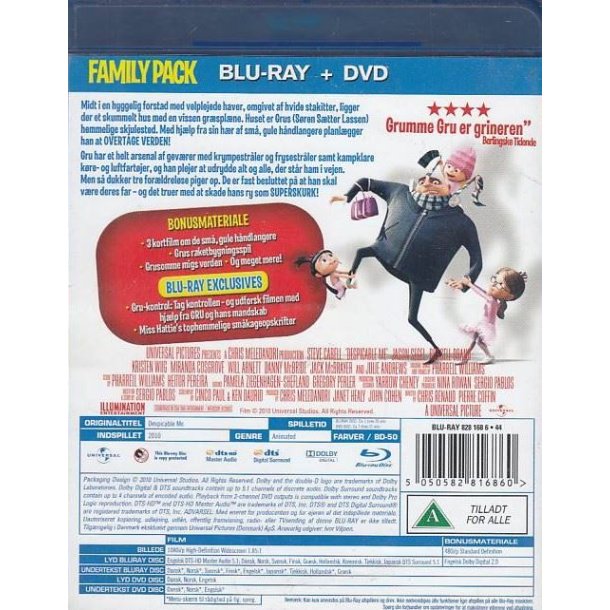 Grusomme mig (Blu-ray + DVD)