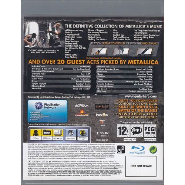 Guitar Hero - Metallica (Spil)