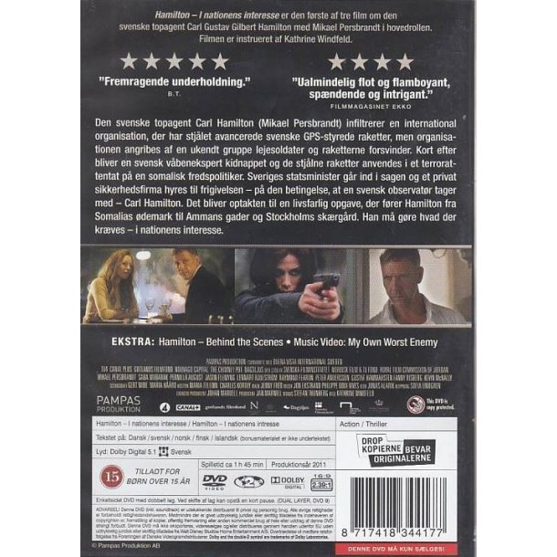Hamilton - I nationens interesse (DVD)