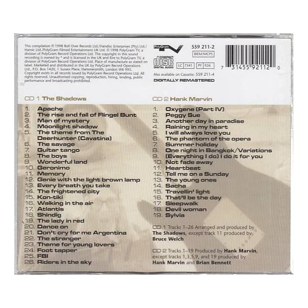 The very best of Hank Marvin & The Shadows (CD)