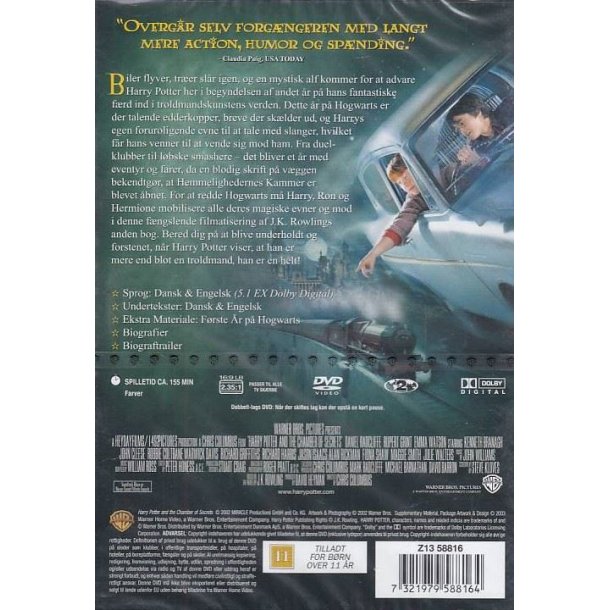 Harry Potter og Hemmelighedernes kammer (DVD)