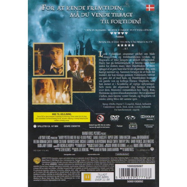 Harry Potter og Halvblodsprinsen (DVD)