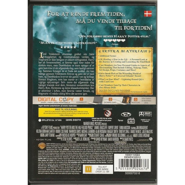 Harry Potter og Halvblodsprinsen (DVD)