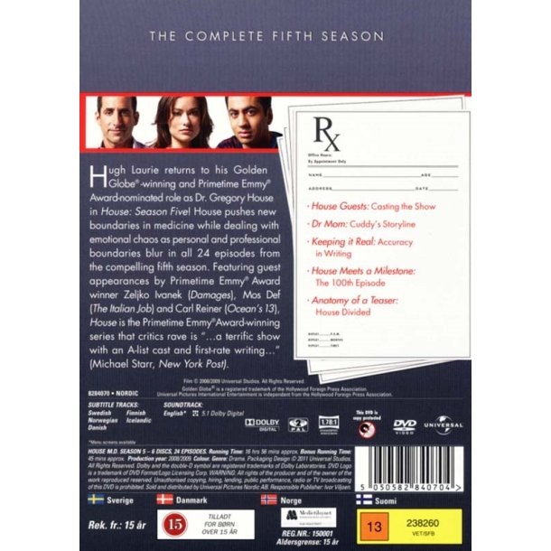 House M.D - S�son 5 (DVD)