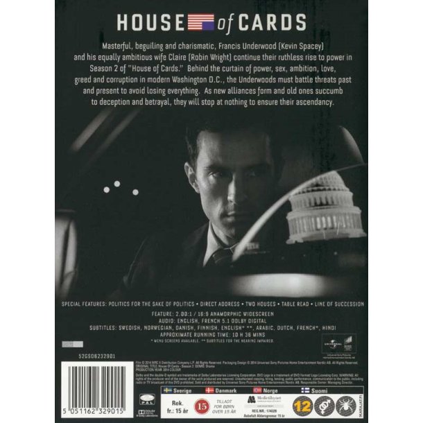 House of cards - S�son 2 (DVD)