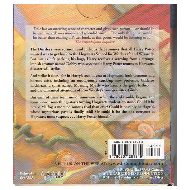 Harry Potter and the Chamber of Secrets (Lydbog)