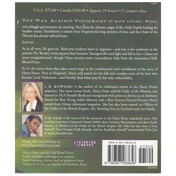 Harry Potter and the Half-Blood prince (Lydbog)