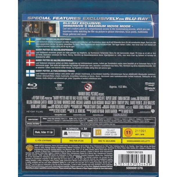 Harry Potter and the half-blood prince (Blu-ray)