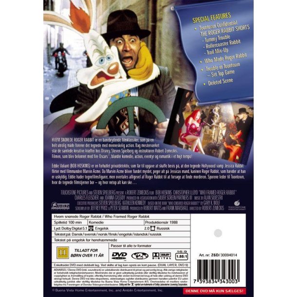 Hvem sn�rede Roger rabbit (DVD)