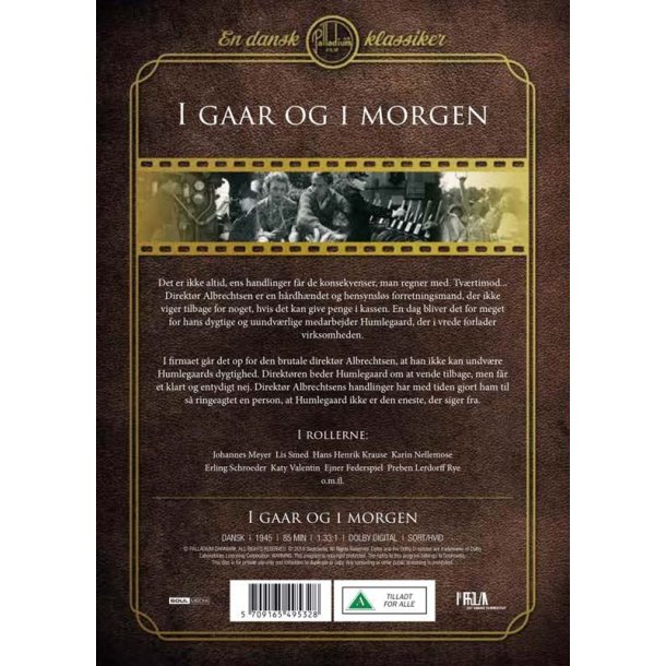 I gaar og i morgen (DVD)