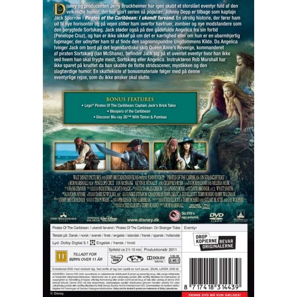 Pirates of the Caribbean - I ukendt farvand (DVD)