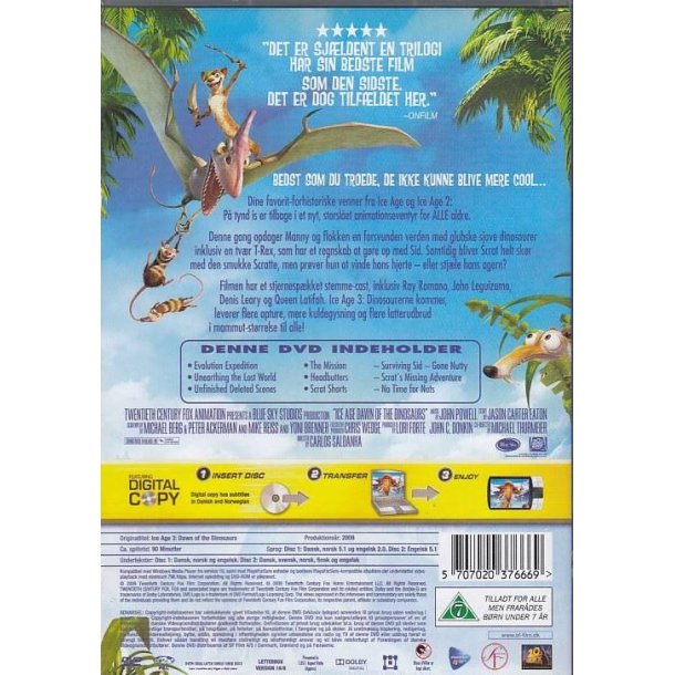 Ice Age 3 - Dinosaurerne kommer (DVD)