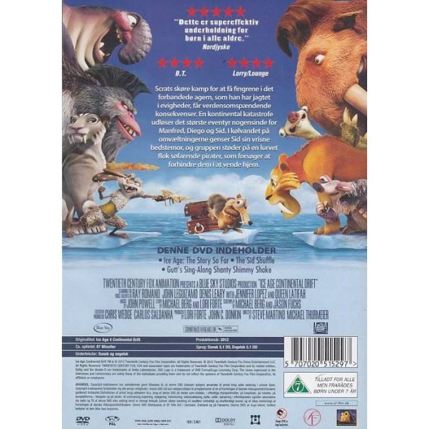 Ice Age 4 - P� gyngende grund (DVD)