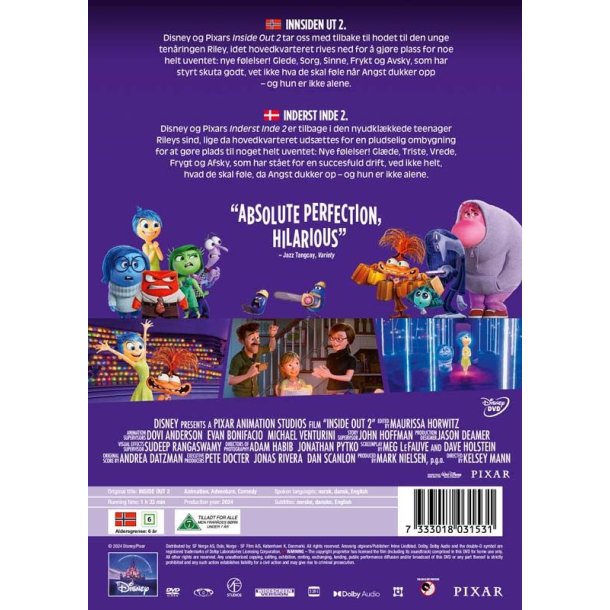 Inside out 2 - Disney Pixar 28 (DVD)