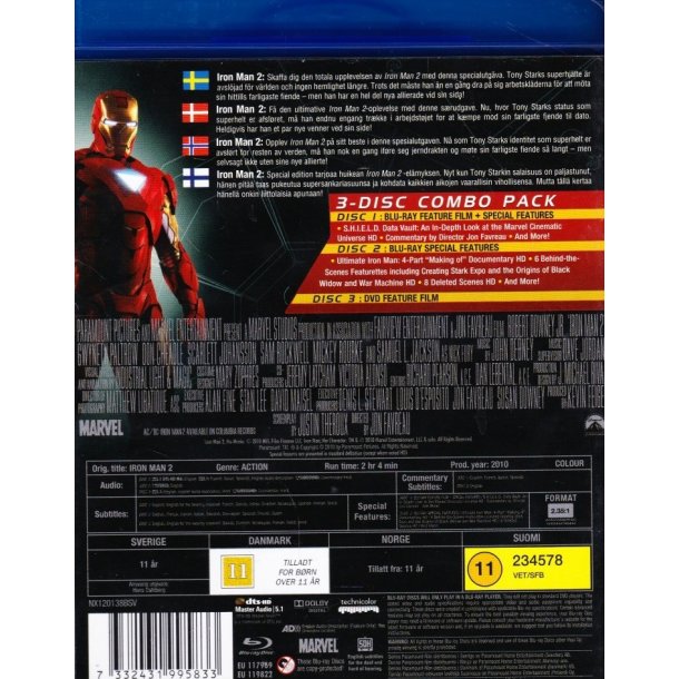 Iron Man 2 (Blu-ray+DVD)