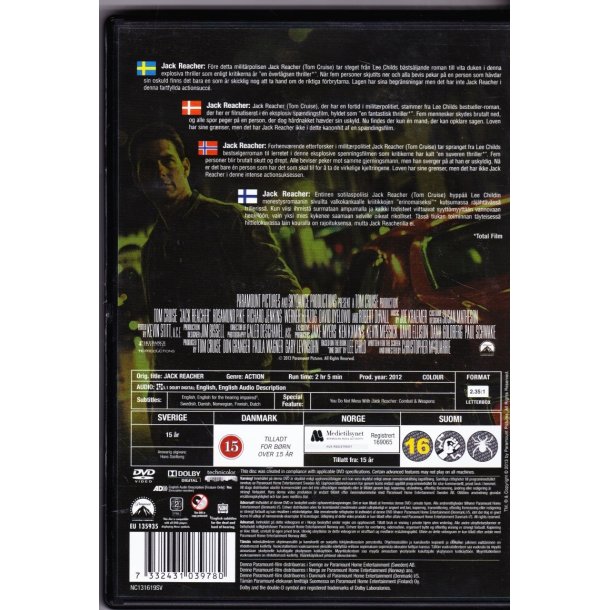Jack Reacher (DVD)