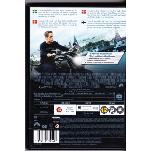 Jack Ryan - Shadow recruit (DVD)
