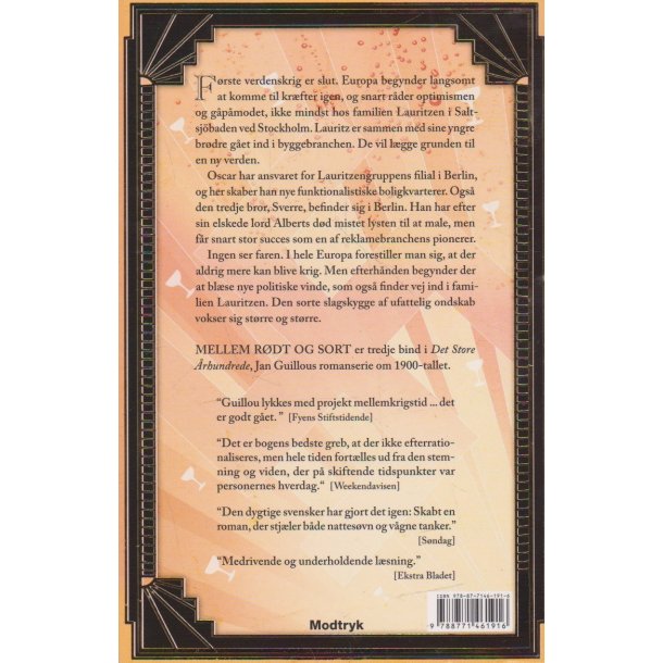 Mellem r�dt og sort (Bog)