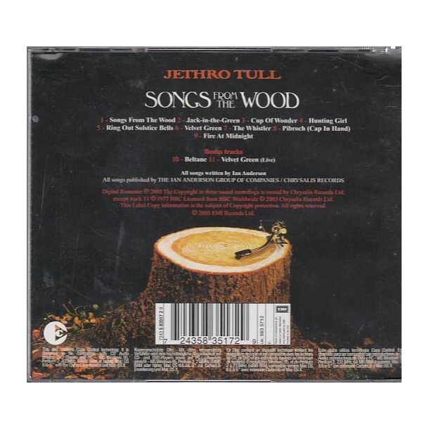Songs From the Wood (CD)