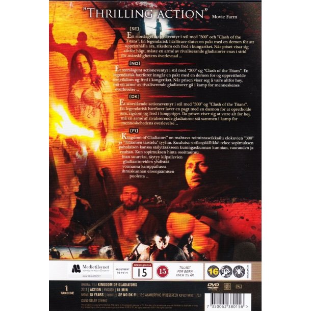 Kingdom of gladiators (DVD)