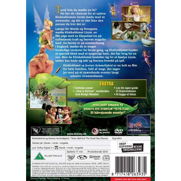 Klokkeblomst og feernes hemmelighed (DVD)