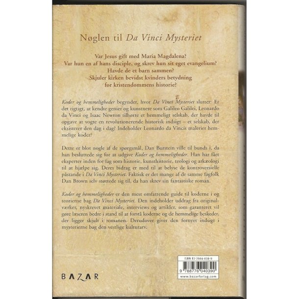 Koder og hemmeligheder - Sandhederne bag Da Vinci mysteriet (Bog)