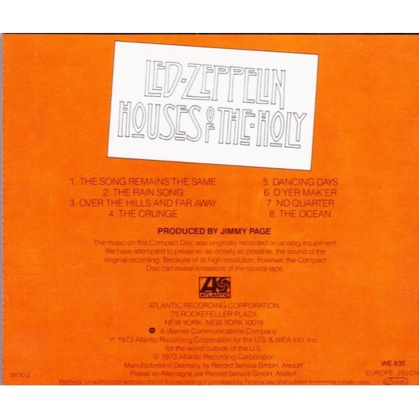 Houses of the holy (CD)