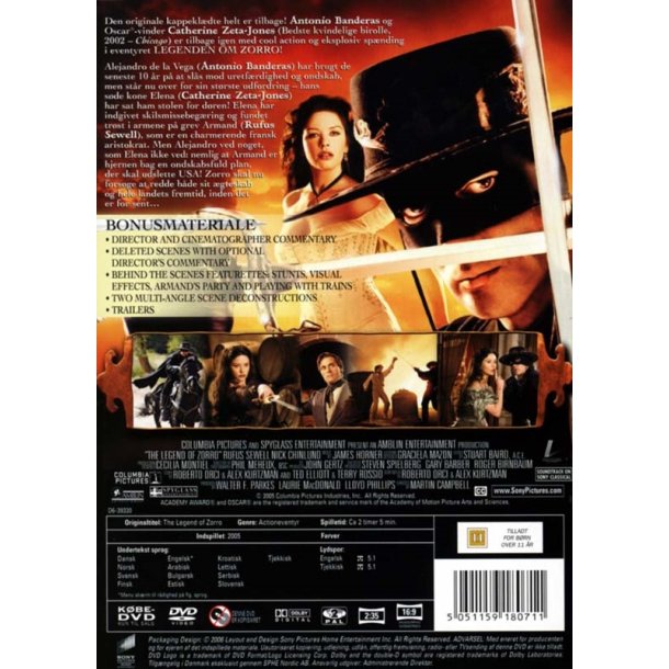 Legenden om Zorro (DVD)