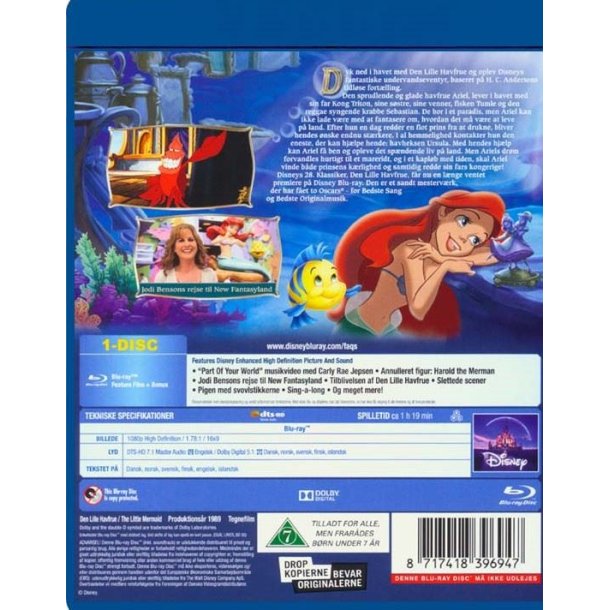 Den lille havfrue - Disney klassikere nr. 28 (BLU-ray)