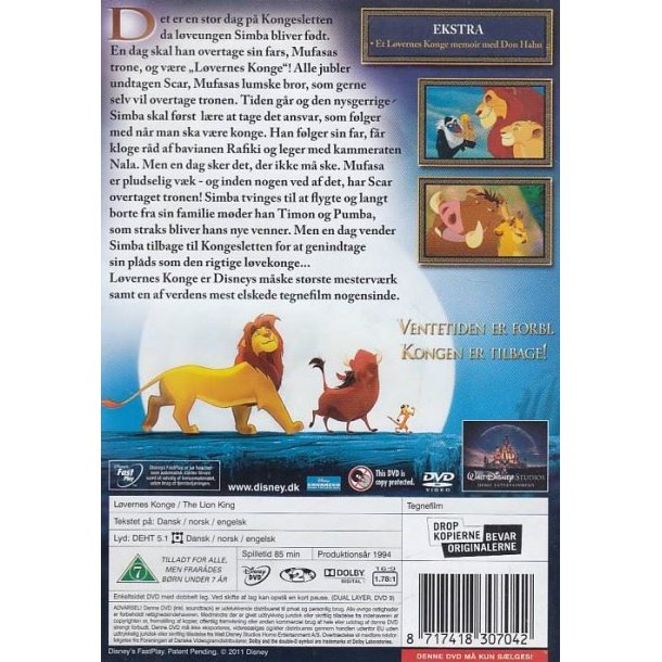 L�vernes Konge - Disney Klassikere nr. 32 (DVD)