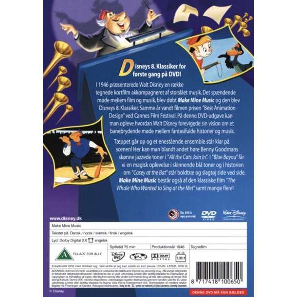 Make Mine Music - Disney Klassikere nr. 8 (DVD)