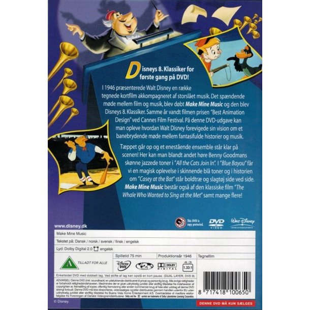 Make Mine Music - Disney klassikere nr. 8 (DVD)