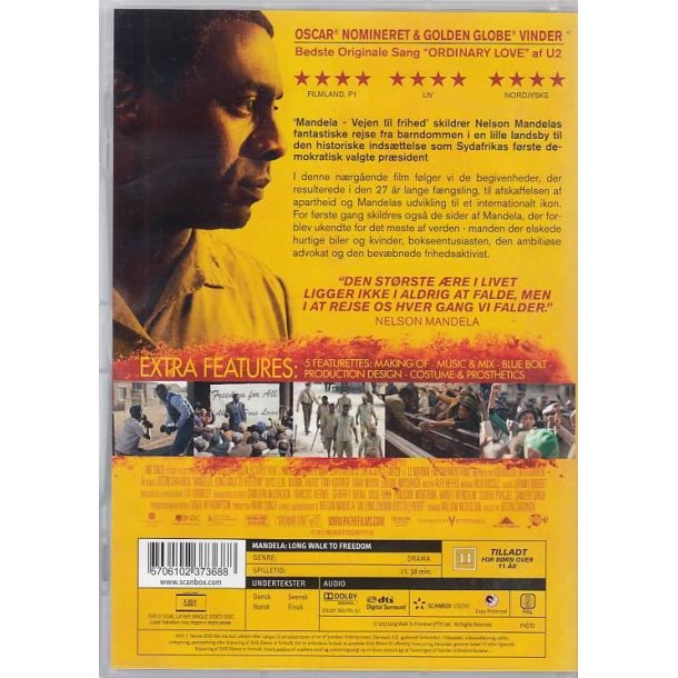Mandela vejen til frihed (DVD)