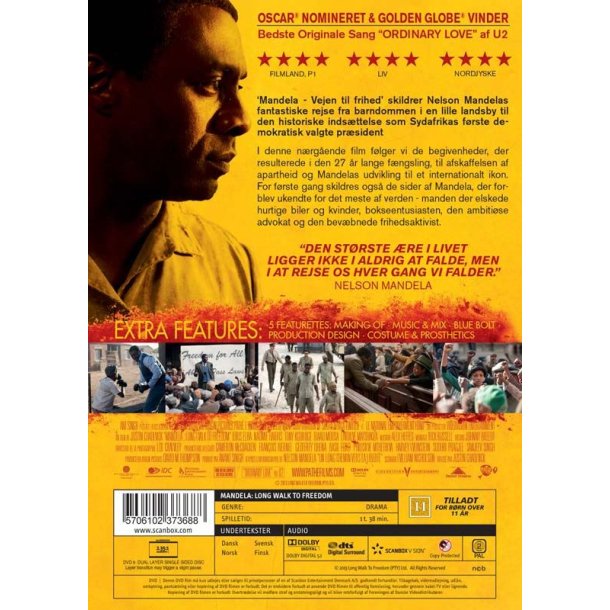 Mandela vejen til frihed (DVD)