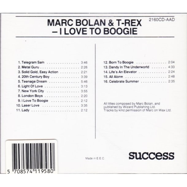 I love to boogie (CD)