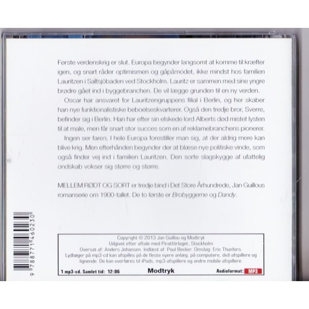 Mellem r�dt og sort (Lydbog)