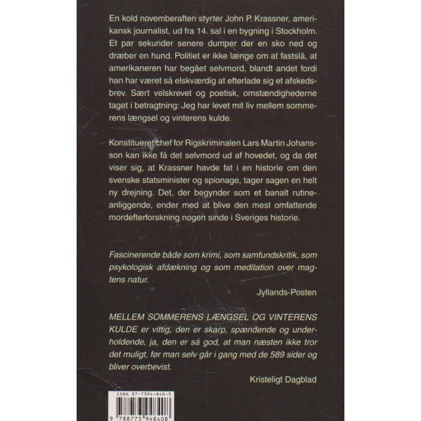 Mellem sommerens l�ngsel og vinterens kulde (Bog)