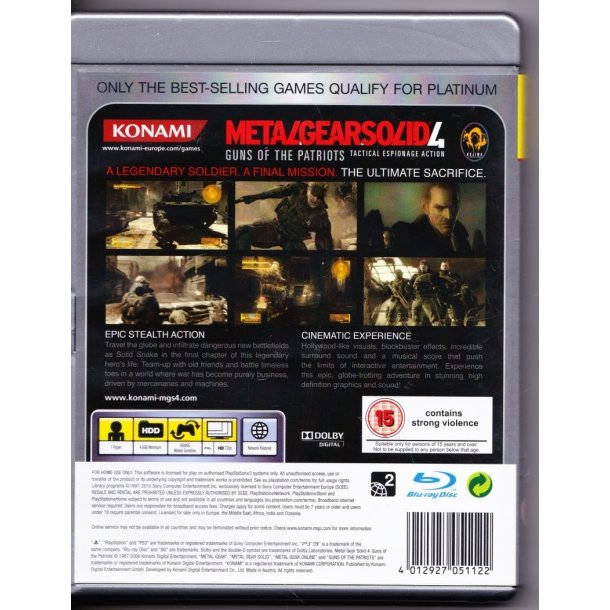 Metal gear solid 4 - Guns of the Patriots (Spil)