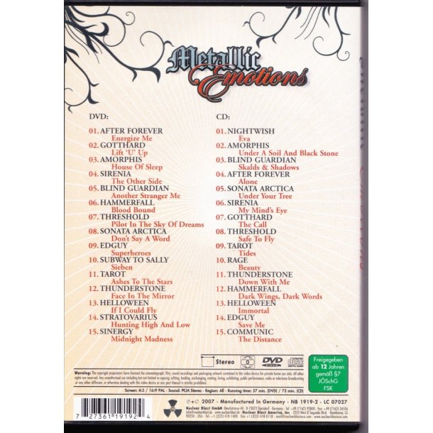 Emotions - Metallica (DVD)