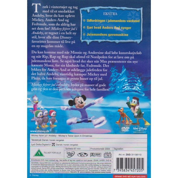 Mickey fejrer jul i Andeby (DVD)