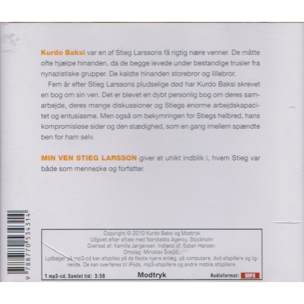 Min ven Stieg Larsson (Lydbog)